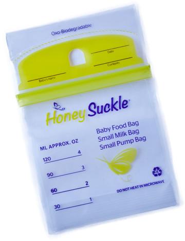 Honeysuckle milk/food storage bags 4-oz